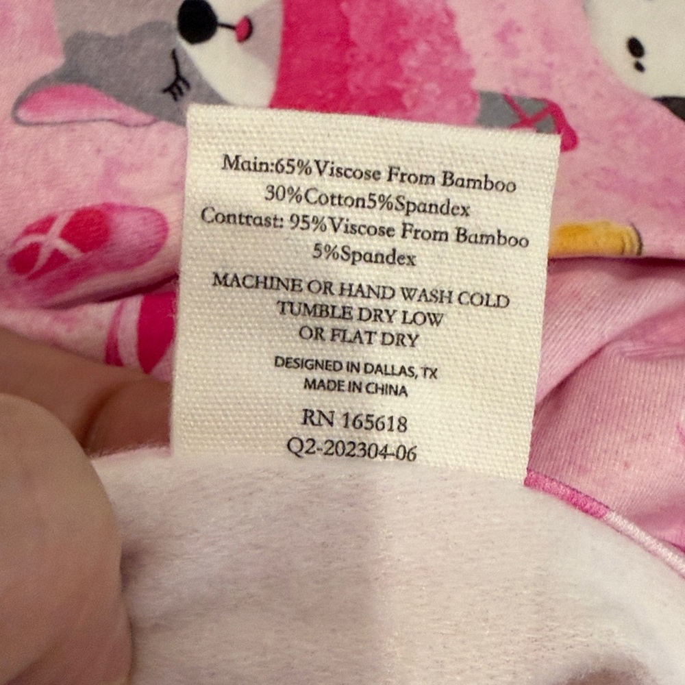 NWT Birdie Bean Pink Ballet Girls Zip Up Jacket with Hood size 7-8 - Picture 9 of 9